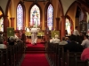 Rev. David Elliott heading toward the altar at St. Georges Episocpal Church in Clarksdale.