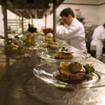 Madidi Executive Chef Levi Minyard busy plating his course during FRENCH NIGHT MADIDI. Photo by Rachel Bush.