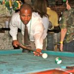 Sheriff Charles Jones displays his skills on the cloth during the Fundraiser for the Jonestown Family Center at GZBC. Photo by The Delta Bohemian