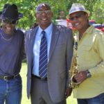 Bill "Howl-N-Madd" Perry, BB King Blues Museum Executive Director Dion Brown, Alphonso Sanders at Delta Council. Photo by The Delta Bohemian