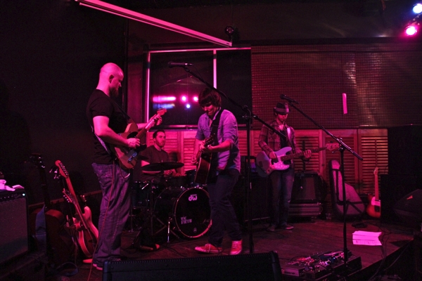 L-R: Quinn Loggins, Scott Quintana, Charlie Worsham and Brad Shapiro perform at the Pickled Okra in Cleveland Mississippi for the first time ever. Photo by DELTA BOHEMIAN