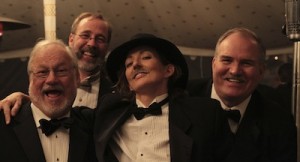 Kent Haney, Ron Numberg, Magical Madge Marlaey Howell and Tim Luster at Delta Ball. Photo by DELTA BOHEMIAN