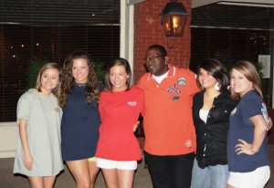 Randy Jackson outside Madidi in Clarksdale with some local girls who heard the celebrity was in town. Photo by Billy Howell - DELTA BOHEMIAN™