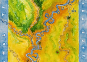 River Gator Painting by John Ruskey