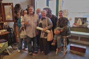 Billy Howell, Jeff Williams, Karen Ferguson, Terry Allen, Ellis Hall, Randall Andrews at the DB Store on Sunflower Avenue.