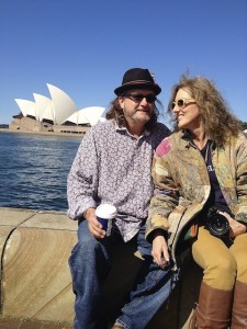 Billy Poor William Howell, Magical Madge Marley Howell and the Sydney Opera House. Photo by DELTA BOHEMIAN