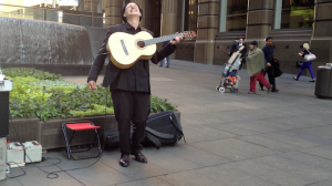 Musician Jose in Downtown Sydney at Market Place. Photo by DELTA BOHEMIAN