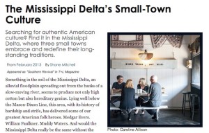 snapshot from Travel & Leisure article about Mississippi Delta