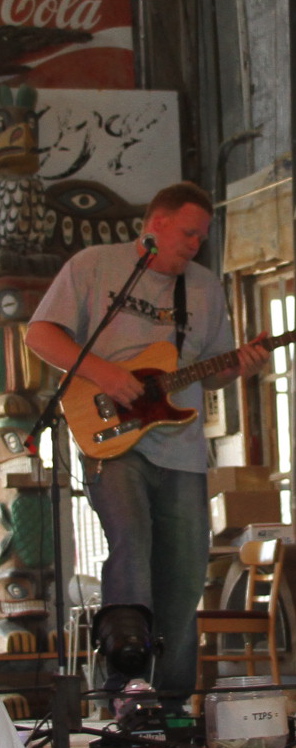 Lightnin' Malcolm in Juke Joint Chapel at the Shack Up Inn. Photo by DB.