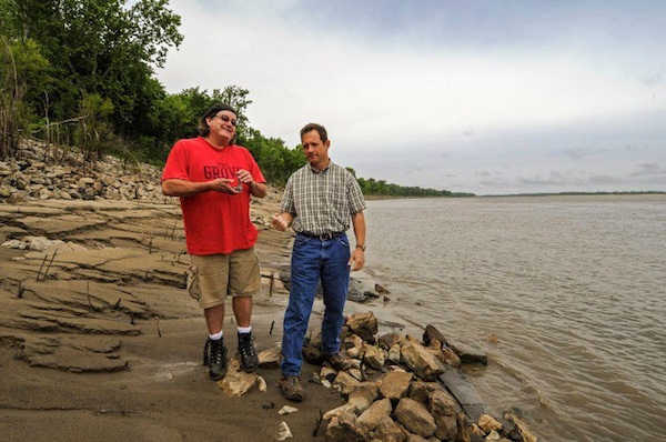 Poor William and Mr. Lil John by the Mississippi River. Photo by Eric Stone