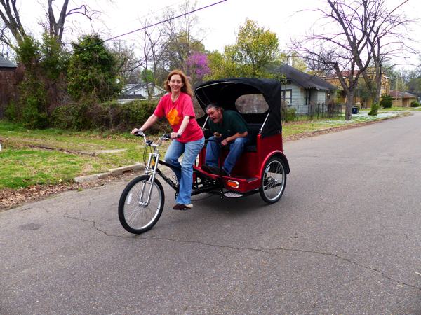 Poor William being Poor William on the DB Excursions pedicab