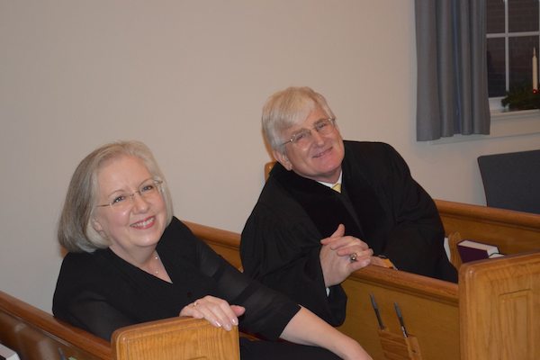 Pastor of First Presbyterian Bill Gleason with wife Edna