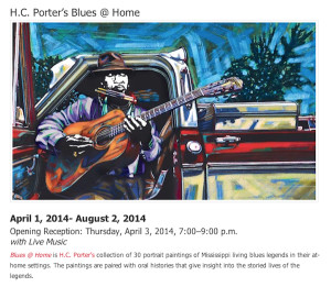 HC PORTER Blues at Home exhibit and reception at U of MS Museum in Oxford