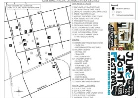 Map of Juke Joint Festival stages and events.