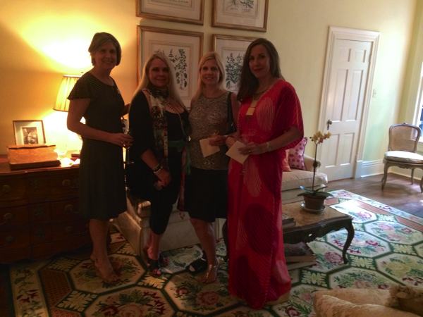 L to R - Desoto Magazine Editor Karen Ott Mayer, Marilyn Trainor Storey, Associate Publisher Paula Mitchell at Mary Helen McCoy's home gallery