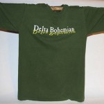 Green t-shirt with "Delta Bohemian" logo.