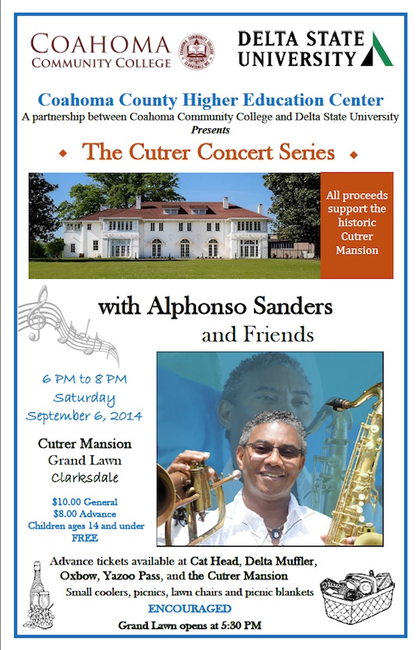 Cutrer Concert Series features Dr. Alphonso Sanders in Clarksdale ...