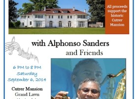 Alphonso Sanders concert at Cutler Mansion.