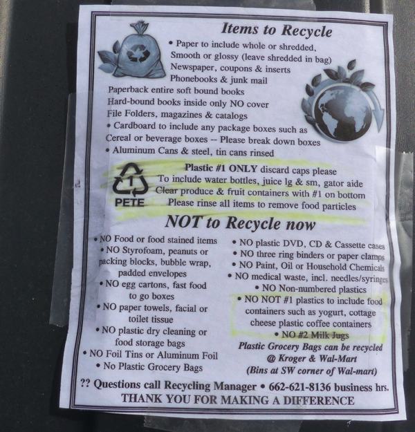 HOW TO RECYCLE IN CLARKSDALE