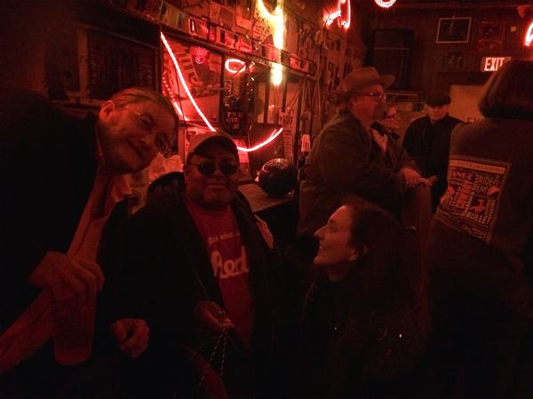 Poor William Billy Howell, Red Paden, Magical Madge Marley Howell at Red's club in Clarksdale