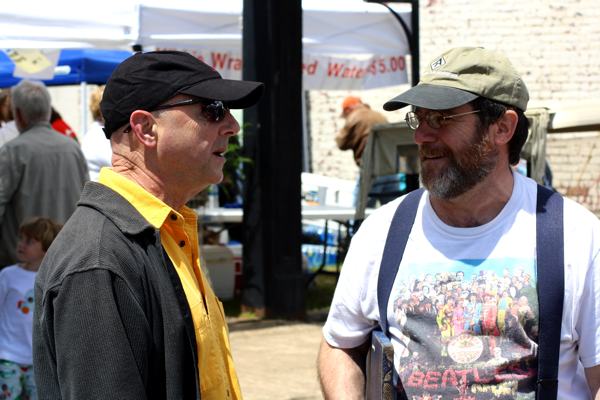 Charles Evans and Rev. Hugh B. Jones, Jr. at Juke Joint Festival in Clarksdale, Mississippi