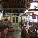 A well-lit shop interior with vintage decor.