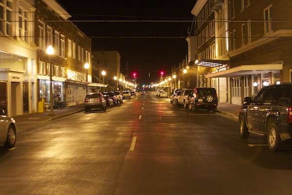 Howard Street in downtown Greenwood, Mississippi - location of Turnrow Book Company