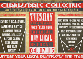 Clarksdale Collective event poster with details.