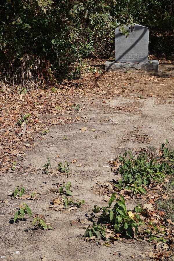 Tutwiler Cemetery grave of Sonny Boy Williamson ll seen on Delta Bohemian Tour. Photo by Andrea Vlonk