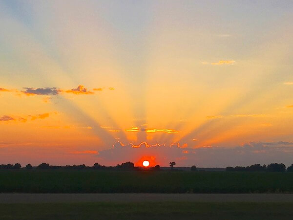 A Sunset in the Mississippi Delta - imparting a Delta Sigh Blessing