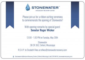 Roger Wicker to address adolescent addiction recovery