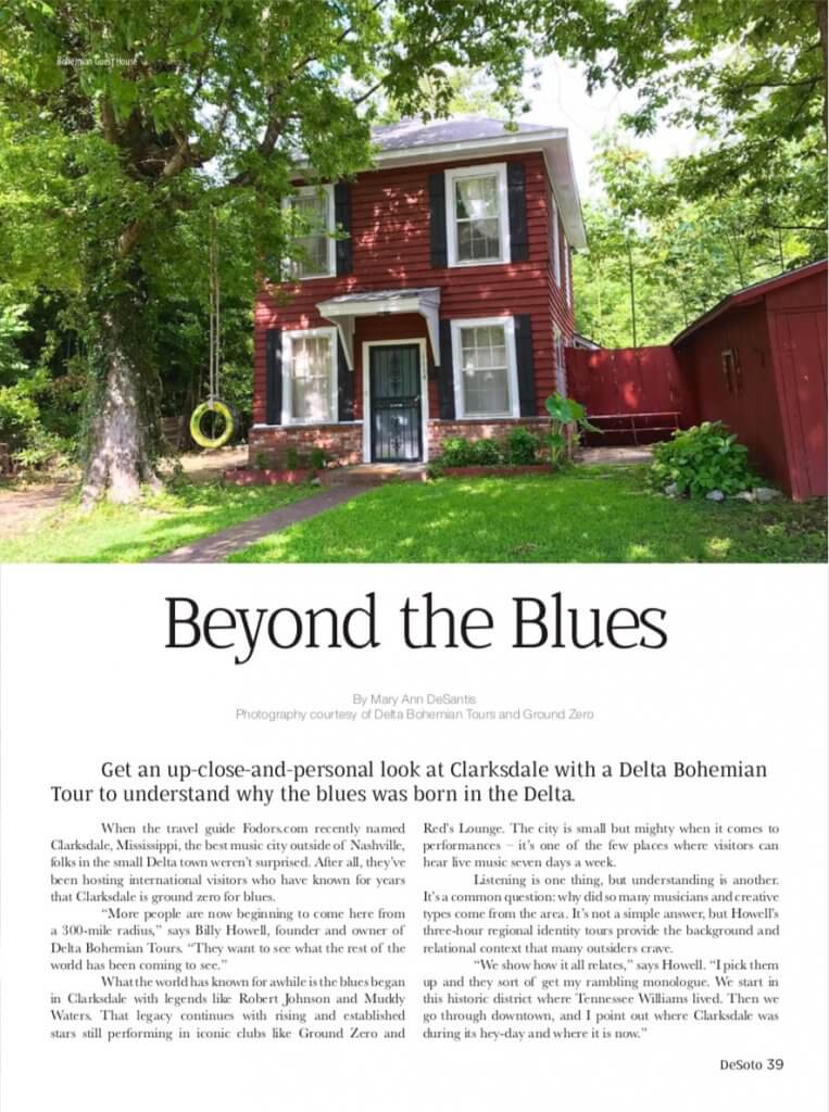 DeSoto Mag Beyond the Blues article Aug 2018