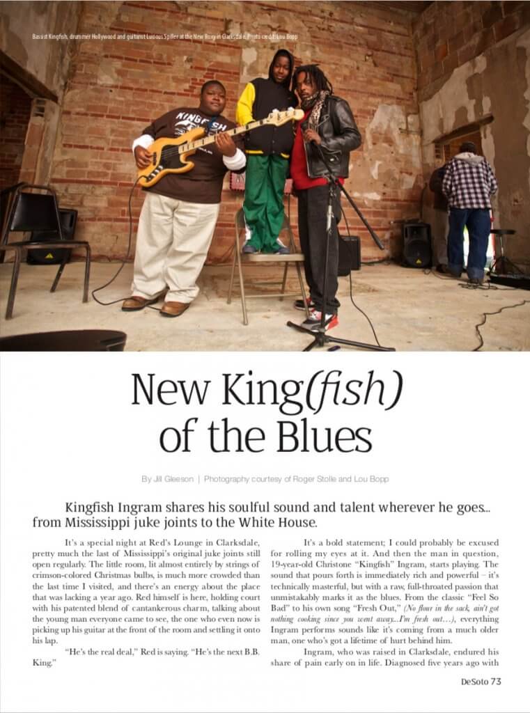 DeSoto Magazine New King(fish) of the Blues