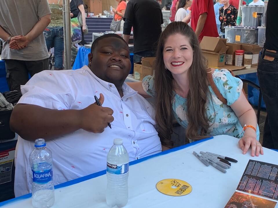 Kingfish loves meeting his fans. This is in Portland at the Waterfront Blues Festival 2019