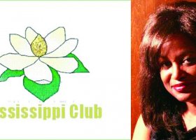 Mississippi Club logo with a woman.