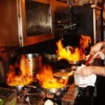 The fires were burnin' in the Kitchen during FRENCH NIGHT MADIDI. Photo by Callie Riddell.