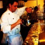 Madidi Executive Chef Levi Minyard creating perfection on FRENCH NIGHT MADIDI. Photo by Callie Riddell.