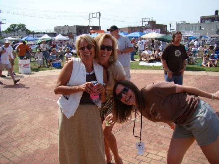 Happy group at a lively gathering