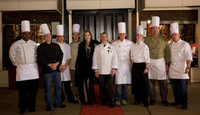 Group of chefs posing together