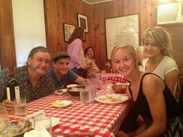 Friends enjoying a meal together