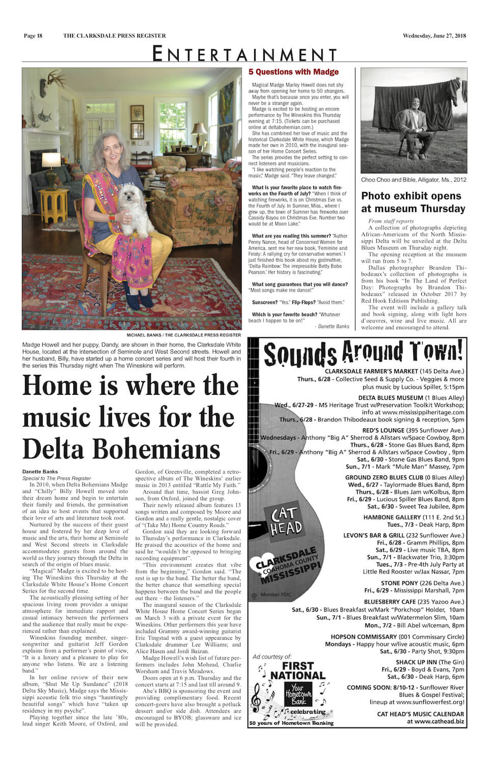 Newspaper entertainment section layout