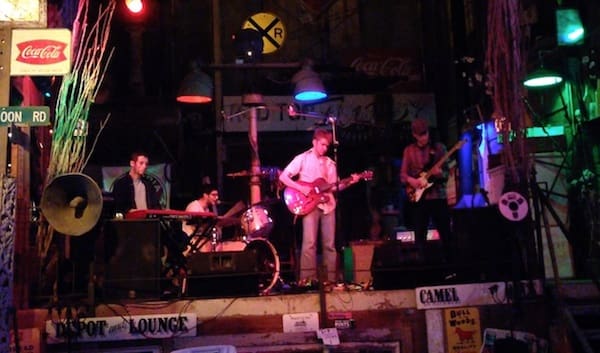 Nighttime concert in a cozy venue