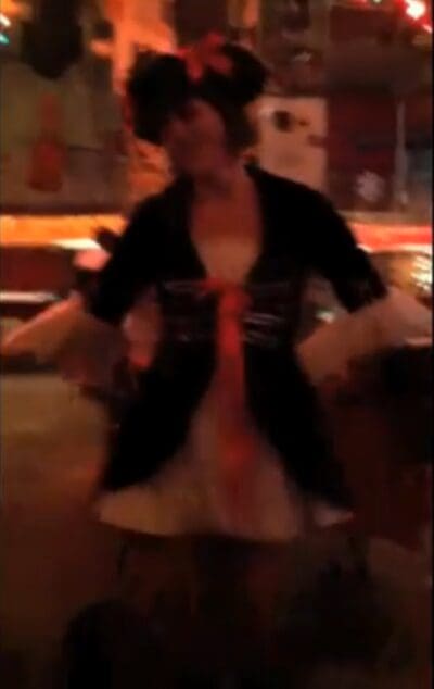 Woman in a themed outfit