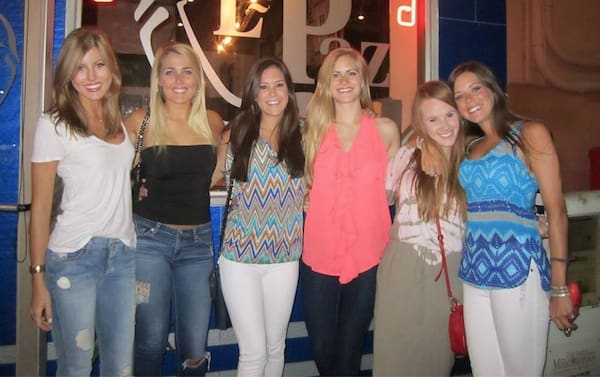 Corinne Vance with her roommates in Oxford, all students at the University of Mississippi.