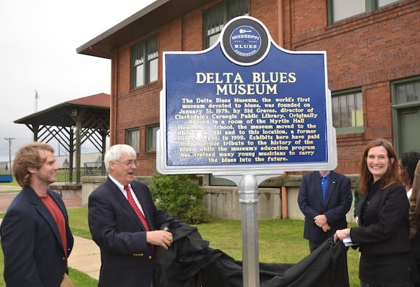 Group celebrating at Delta Blues Museum