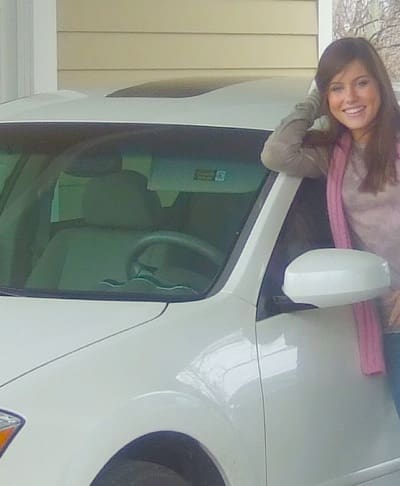 Corinne Vance (15) standing next to her "new" car. Photo by The Delta Bohemian