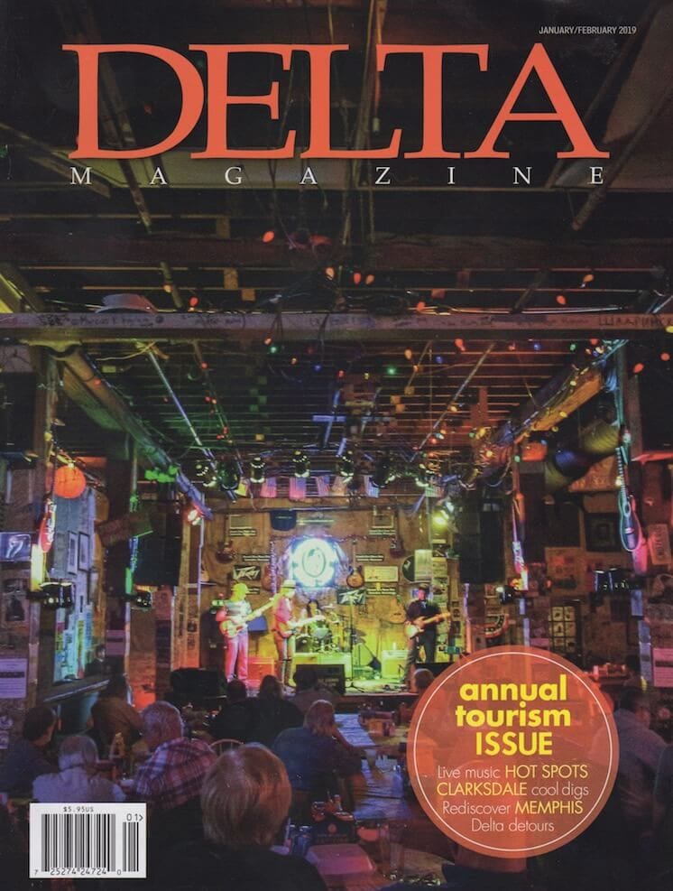 Delta Magazine cover with live music scene