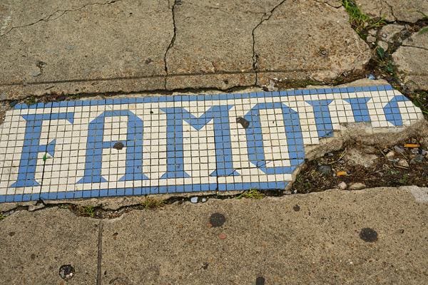 Famous..almost - sidewalk in Shaw, Mississippi PHOTO BY DONALD CHRISTIAN