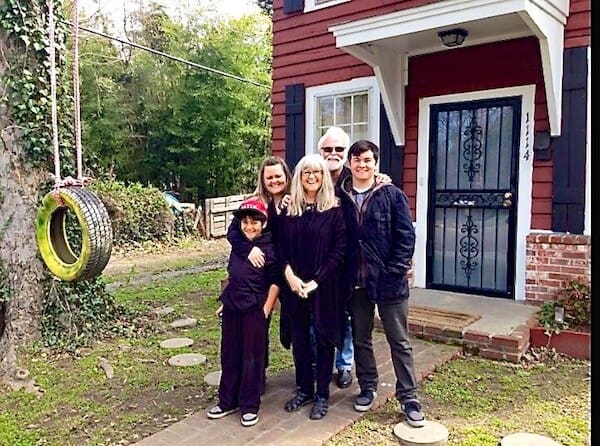 Bill Bowker with his family during their stay at the Delta Bohemian Guest House in Clarksdale