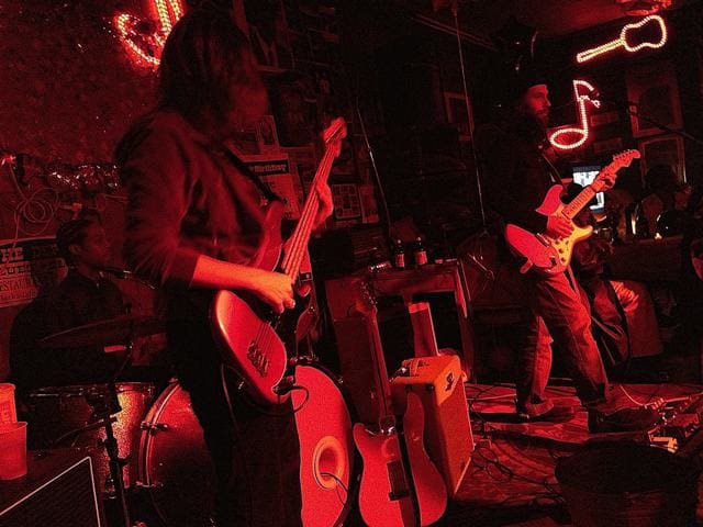 Lee Williams, Heather Crosse and Walt Busby at Red's in Clarksdale